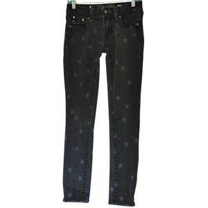 Miss Me Jr girl's Skinny Rise black jeans star print, St#P589152, size 27